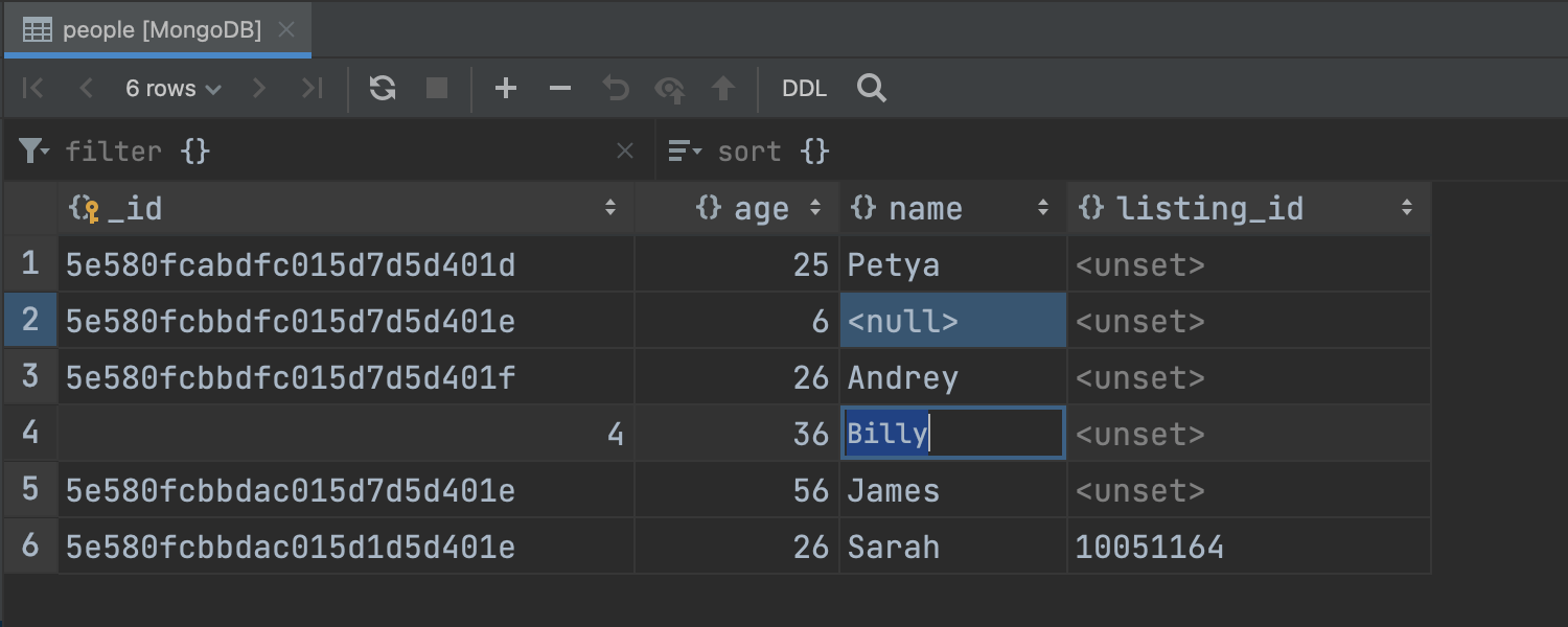 MongoDB: Editing fields in results